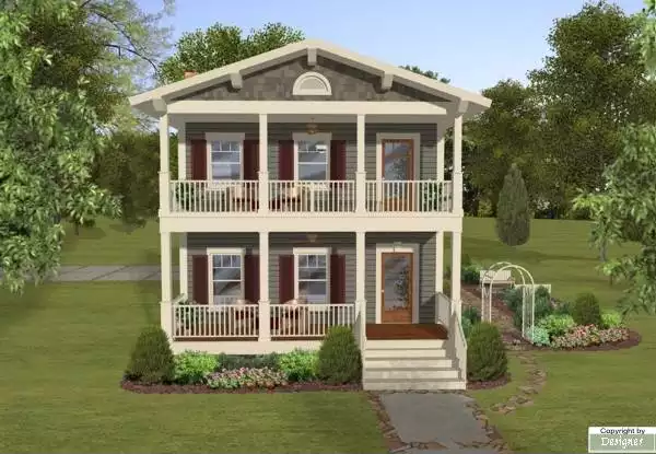 image of bungalow house plan 1757